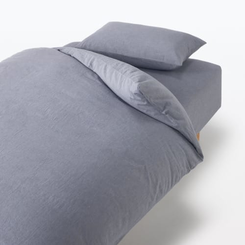 MUJI Washed Duvet Cover/SD Navy 84095733