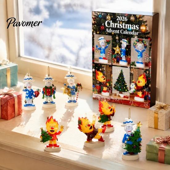 Advent Gift Boxes for Kids Christmas Calendar 2026, 24-Day Surprise Countdown with 24 to Acrylic Pendants, Anime Themed Collectible Gifts Kids, Adults