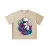 260 GSM Double Yarn 32 Count 100% Cotton Jujutsu Kaisen V59 Gojo Print Unisex Heavy Cotton T Shirt