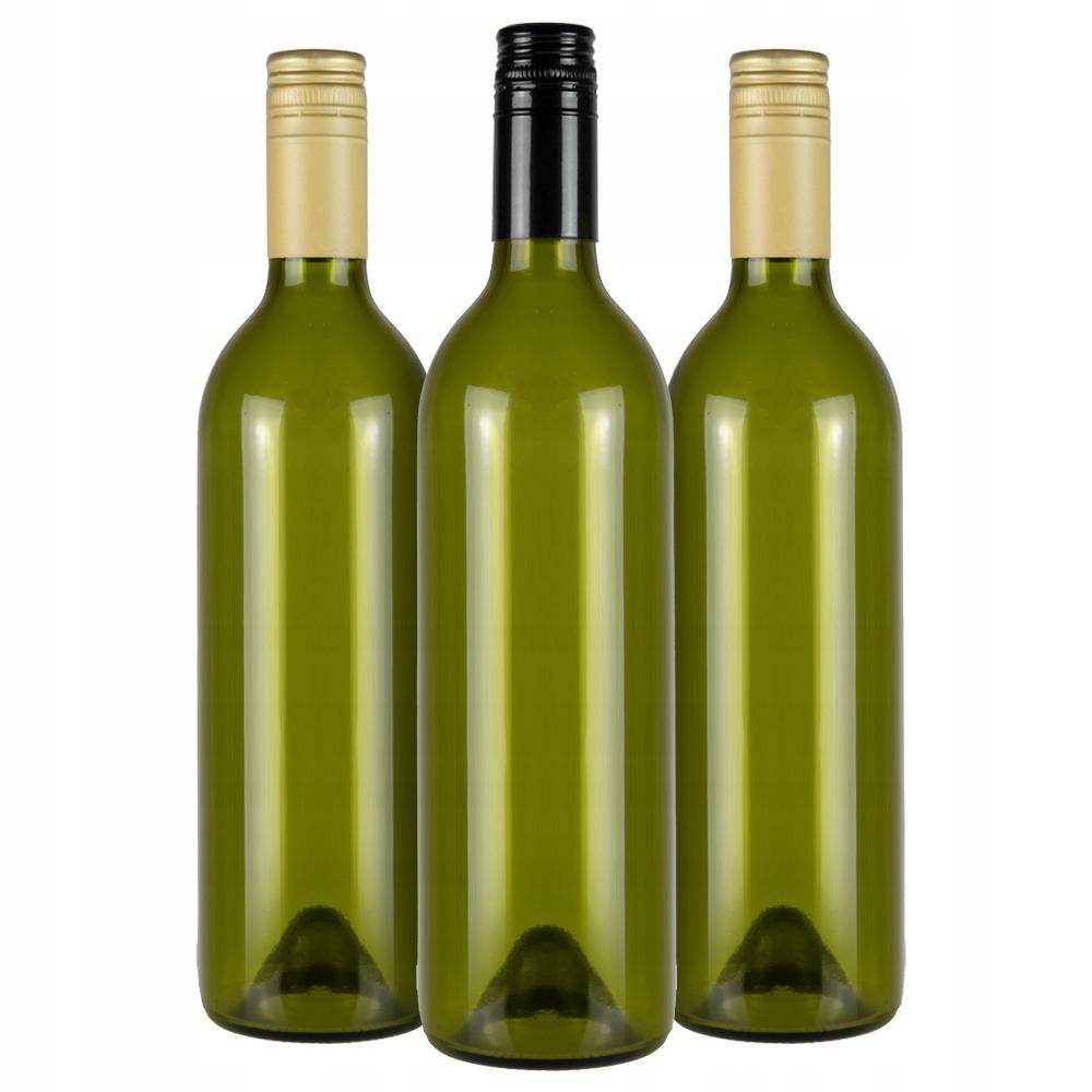 10x Bottiglia in vetro OLIVA PER VINO 750ml con tappo a vite per Liquori Vino Alcol