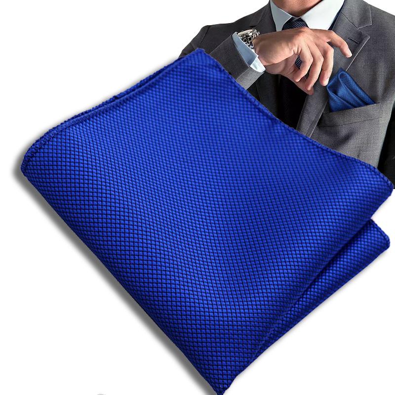 Gestreifte Einstecktuch für Herren - Anzugzubehör aus Polyester-Baumwolle, Taschentuch, Retro-Stil