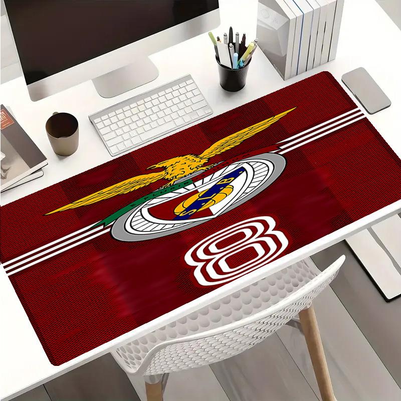 Sport Lisboa e Benfica Mouse Pad - Kaymaz Kauçuk Taban, İş, Oyun, Ofis ve Ev Kullanımı İçin Pürüzsüz Yüzey, Masaüstü Mouse Pad