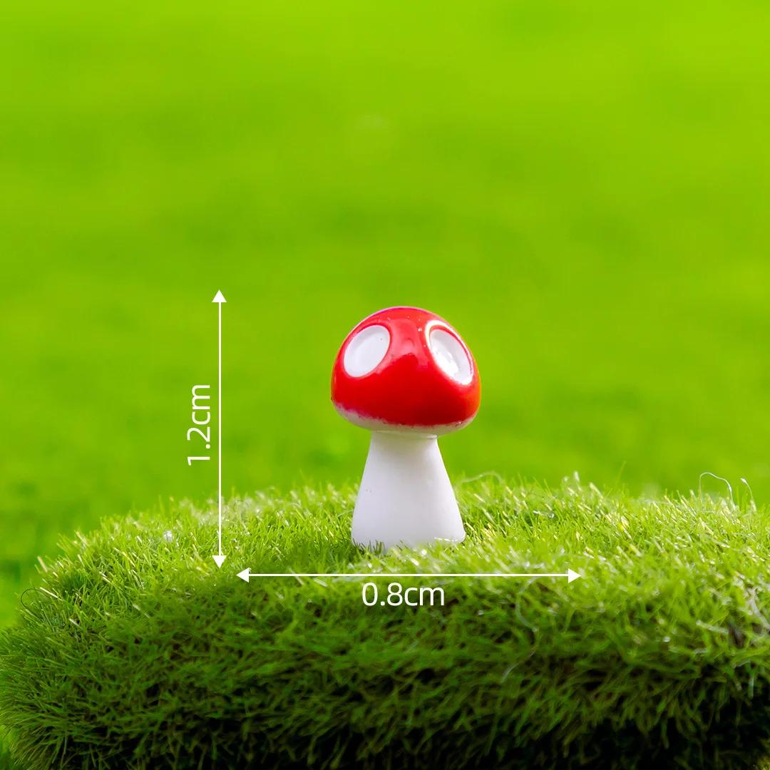 

50Pcs Mini Resin Mushroom for Micro Landscape Fairy Garden Terrarium DIY Craft Decoration