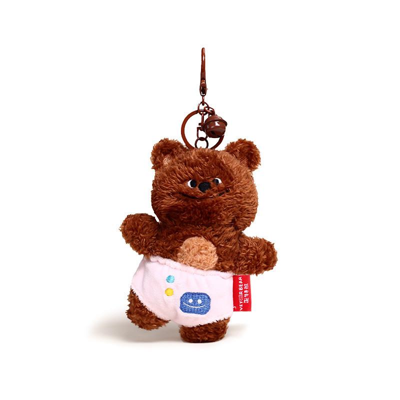 Wear Bear Clothes Plush Keychain Backpack Pendant Cartoon Kids Gift Decoration