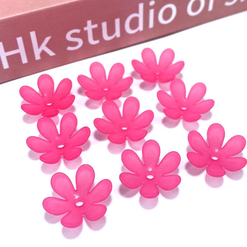 20mm Frosted Sunflower Petal Beads - Six-Leaf DIY Ornament Frosted Six-Leaves, Approx. 1000 pcs per Pound