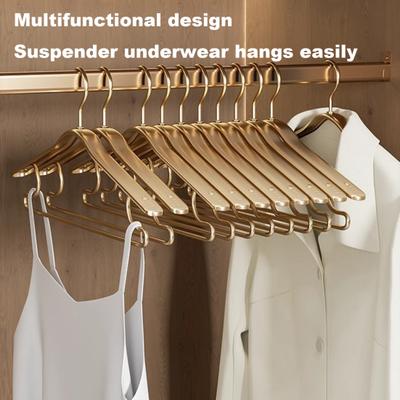 Hanger Max Load Bearing Anti-rust Aluminum Alloy Windproof Smooth Non-Slip Suit Coat Hanger Clothing Driying Rack Wardrobe