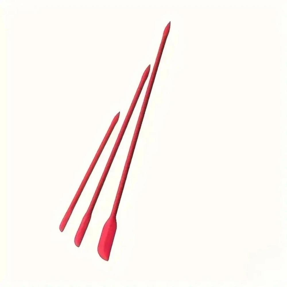 Food Grade Silicone Double-Headed Spatula,Long Handle Pointed Baking Jam Spreader,Cooking Scraping Spoon Combination Tool