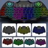 V18 Mini Wireless Keyboard Bat 2.4G BT Touch 7 Color Backlit French Spanish Russian Air Mouse Keyboard Gift for Android TV Box