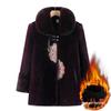 Maternity Autumn/Winter Fur-Trimmed Velvet Jacket - Chinese Style for Middle-Aged/Elderly Women