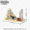 MOOXI Simulated Military War Building Blocks WW2 Battlefield Ruins Artillery Cannon Guns Model MOC Bricks Adult Set Toy For Boys