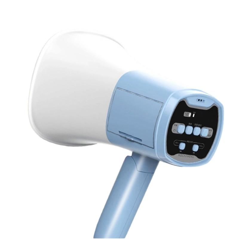 Portable Megaphone Speaker Handheld Sound Amplifier Foldable Handle Adjustable for Outdoor Sports Cheerlead Coaches