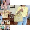 Stylish Korean Floral Print Canvas Tote Bag For Spring Summer With Large Capacity And Soft Design Ideal For Beach And Vacation Activities