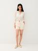Antome Claire Linen Sheer Cardigan (White)