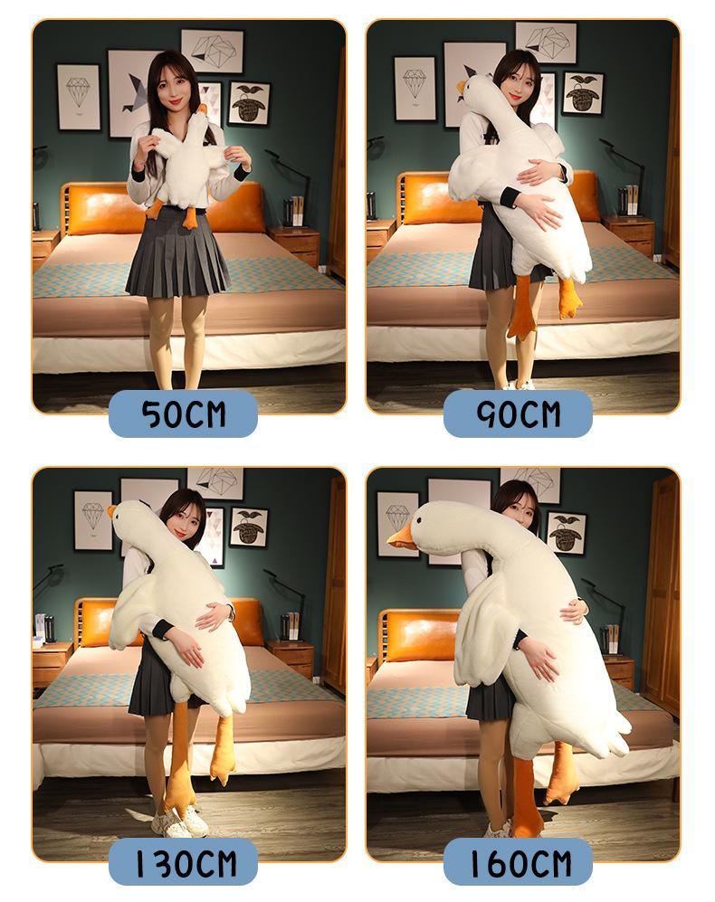 Big White Goose Plush Soothing Hug Pillow – Perfect Valentine's Day Gift