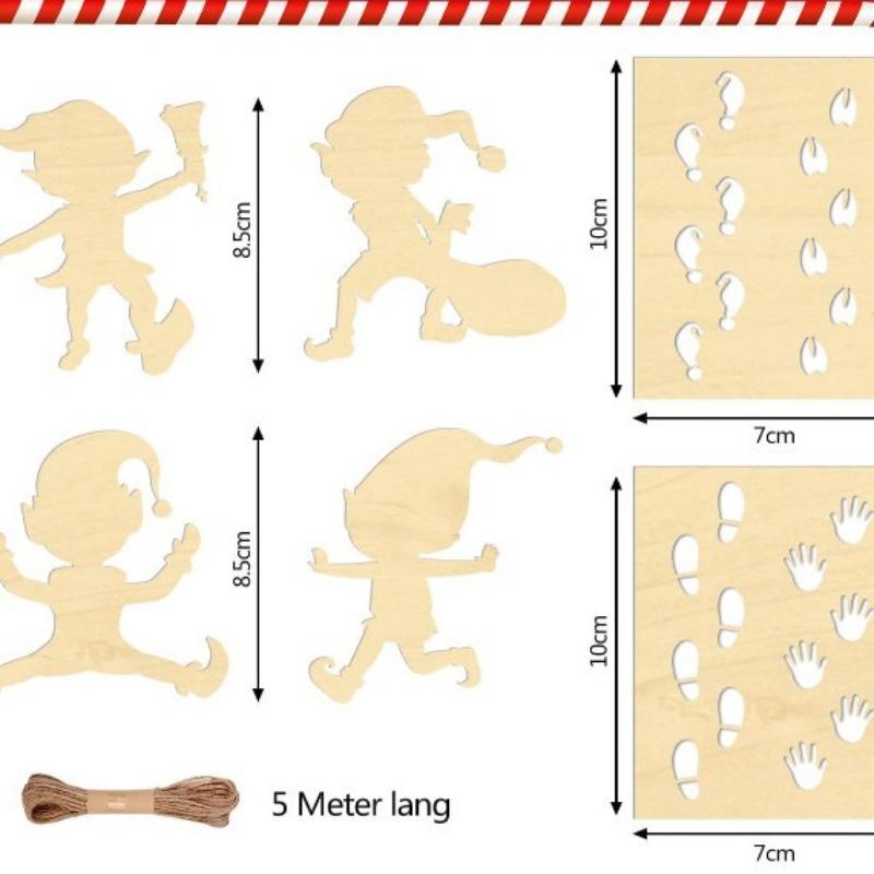 Christmas Tree Decoration Pendants, Party Supplies, Wooden Handicrafts, Hand-painted Christmas Tree Wood Chips