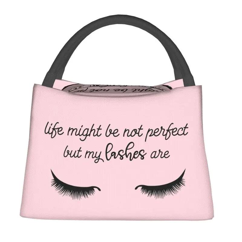 

Макияж для ресниц с розовыми блестками, изолированная сумка для обеда для кемпинга, путешествий, ресниц, водонепроницаемый охладитель, термобокс для обеда для женщин 28x17x16CM серый