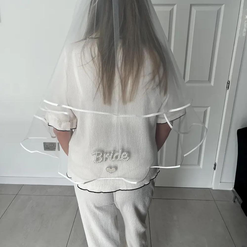 

Фата невесты Свадебное предложение невесты Подарок будущей миссис Девичник Украшение для свадебного душа Подарок подружке невесты 1pcs 80cm