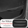 Headlight Color Changing Films for Tesla Model 3/Y 2017- Foglamp TPU Transparent Protective Film Headlamp Black Cover Film