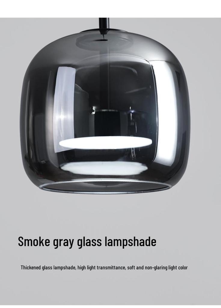 Minimalistische italienische Glas-Pendelleuchte für Nordic Style Bar, Arbeitszimmer oder Schlafzimmer