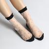 Leisure Transparent Boat Socks Bow Glass Silk Jacquard Short Sock Crystal Sock Ankle Socks Socks