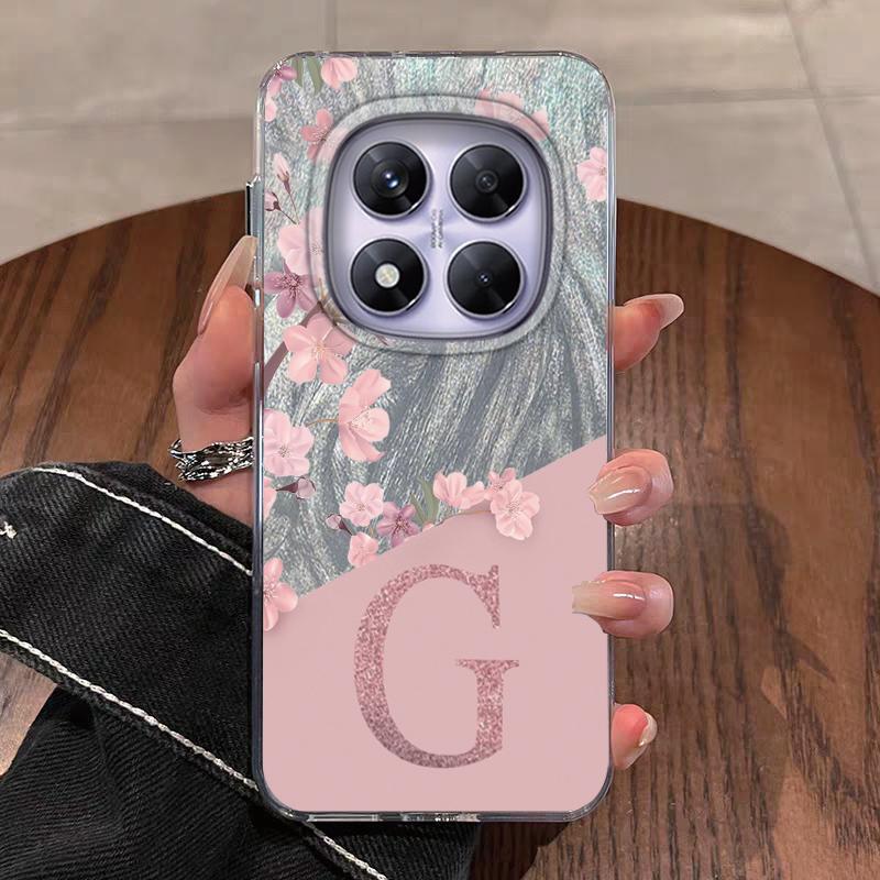 

Case For Redmi Note 13 Pro 14 Pro Plus Redmi A3 14C Poco X7 Pro Xiaomi 13T 14T 5G Phone Cover Letter Flowers For Redmi A5 Bumper Redmi Note 13 Pro 4G