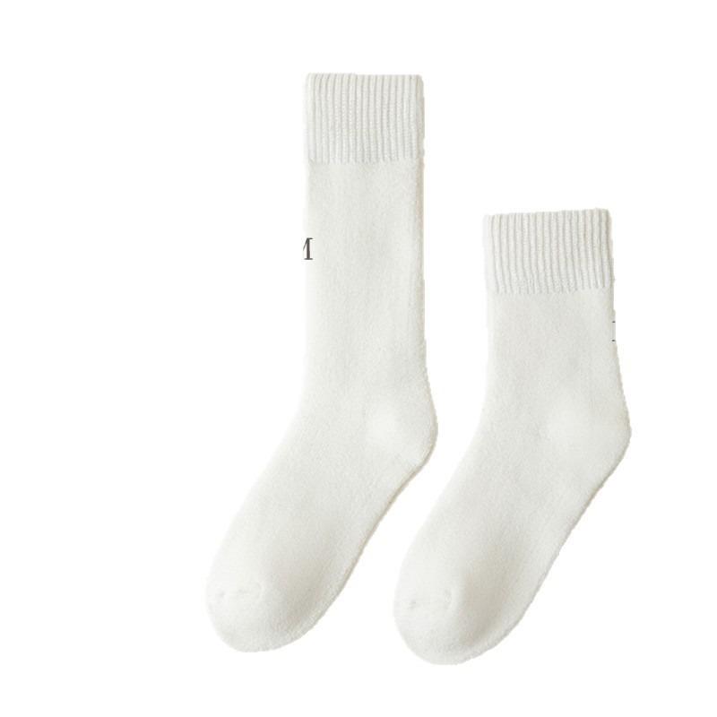 Female Winter Thickened with Warm Wool Ring Towel Bottom Floor Tube Socks