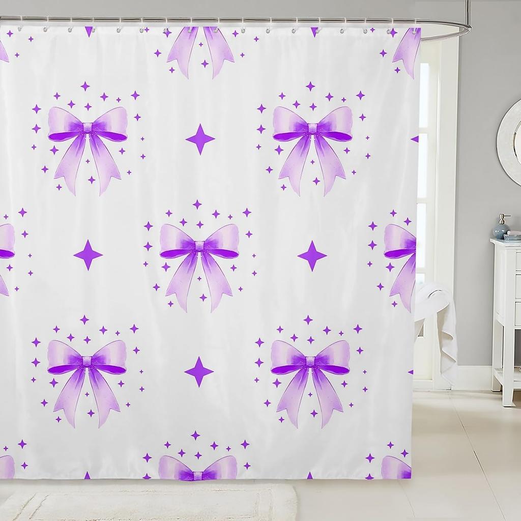Kids Cherry Bathroom Shower Curtain Set Cherry Pattern Shower Curtain Boys Girls Cute Fruit Bath Curtain for Cartoon Fruit