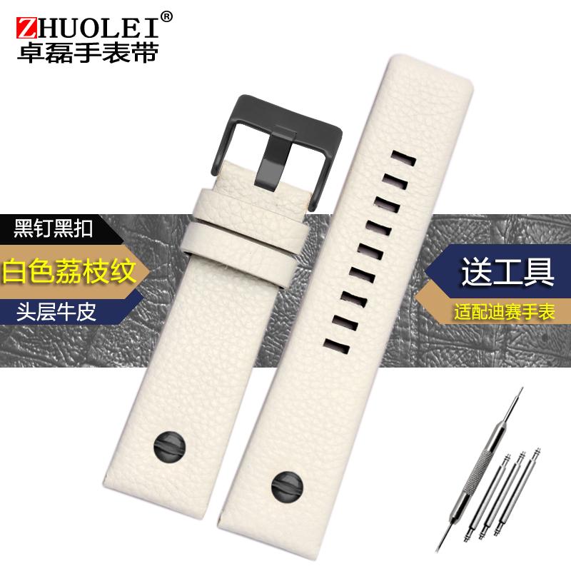 Pro Diesel DZ7257 DZ4323 DZ7348 DZ7313 DZ7312 DZ4318 originální kožený řemínek na hodinky pánský velký ciferník Retro nýtovaný hovězí řemínek na hodinky