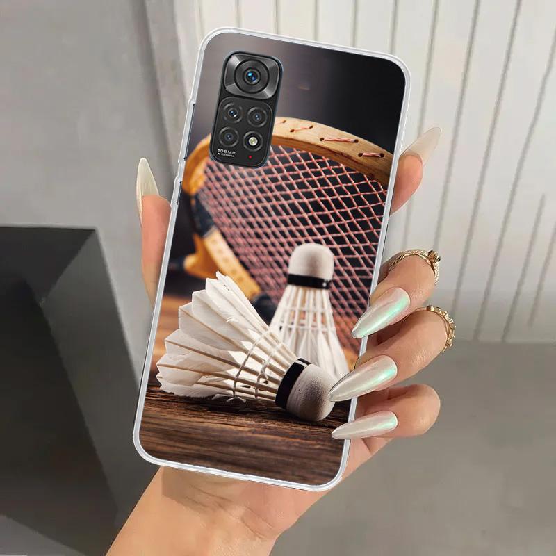 Badminton Sport Phone Case for Xiaomi Redmi Note 15 14 14S 13 12S 12 Pro 11S 11 Plus 11T 11E 10S Soft Funda Print Shell Redmi No