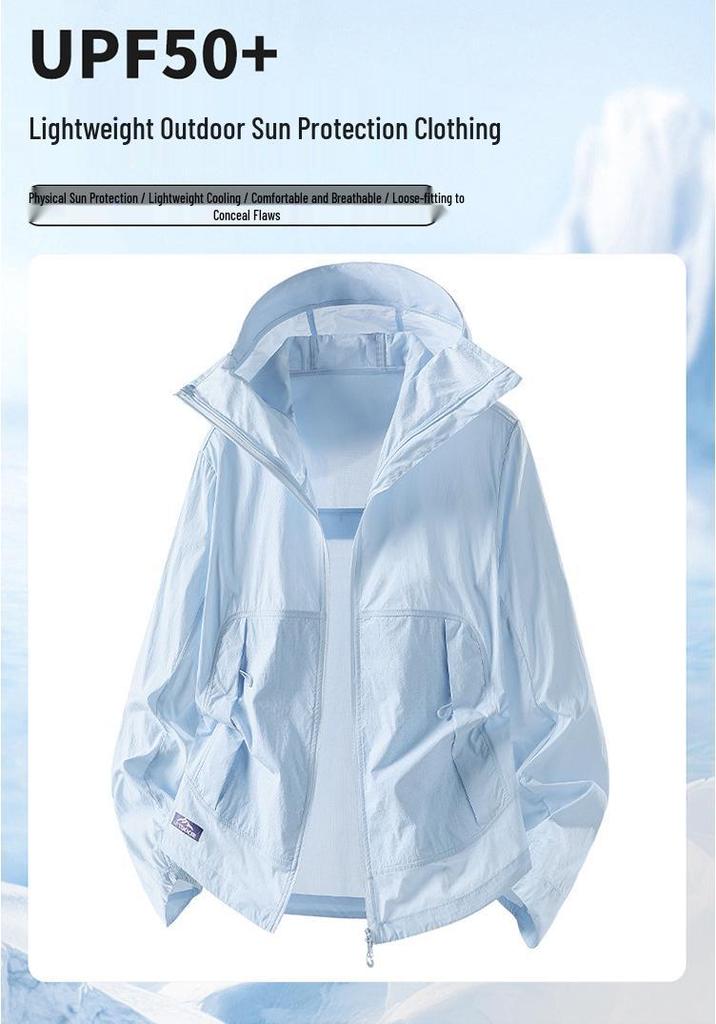 Men's Ice Silk UPF50+ Anti-UV Summer Sun Protection Jacket - Custom Logo Available.