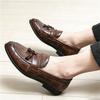 Luxury Brand Designer New Britain Tassels Dress Leather Shoes for Men Casual  All Match Classic Loafers Wedding Formal Footwear