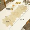 Fashion Table Decoration PVC Table Flag Long Solid Color Bronzing Table Flag Linen Creative Irregular Flower Home Decoration