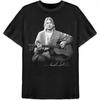 Kurt Cobain Unisex Pánské/Dámské Bavlněné Tričko s Fotkami z Koncertu
