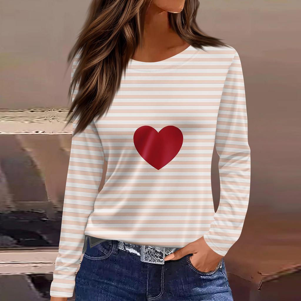 Women's Fashion Hem Slit Casual Floral Print Round Neck Long Sleeve Top