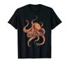 Fashion Octopus Printed Vintage Gift T-Shirt 100% Cotton O-Neck Summer Short Sle Unisex T-Shirt