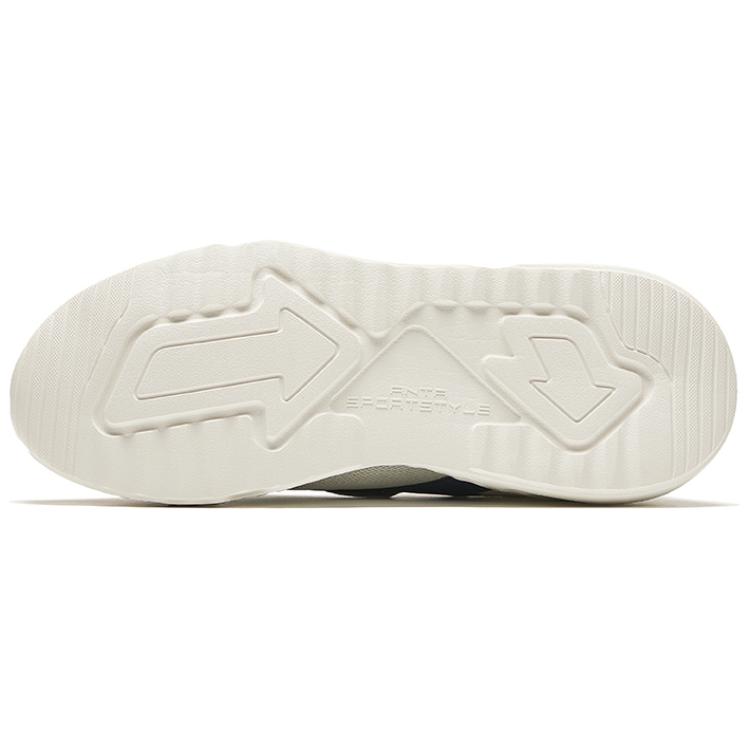 ANTA Men Casual Retro Sneakers Beige Navy Blue 912428823-3