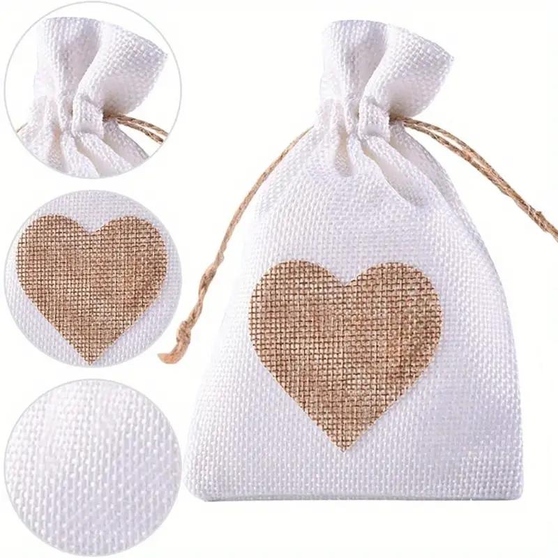 WTEMPO Home Cloth Gift Bags Pearls Beads Jewelry Small Presents Packaging Drawstring Bags Perfect for Wedding Birthday Party Favors