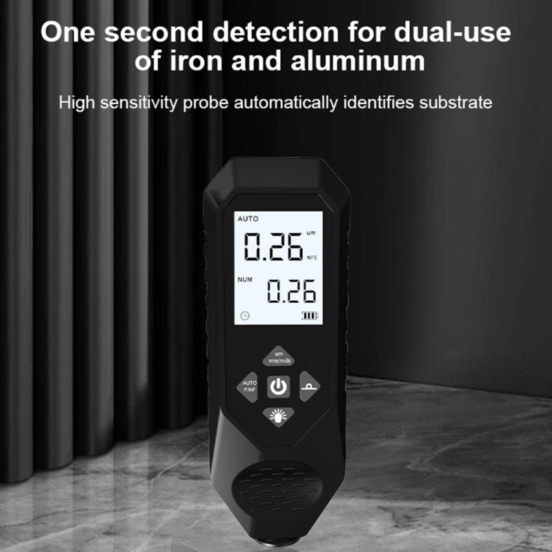 Digital Coating Thickness Gauge Large Display Paint Coating Meter with Backlit