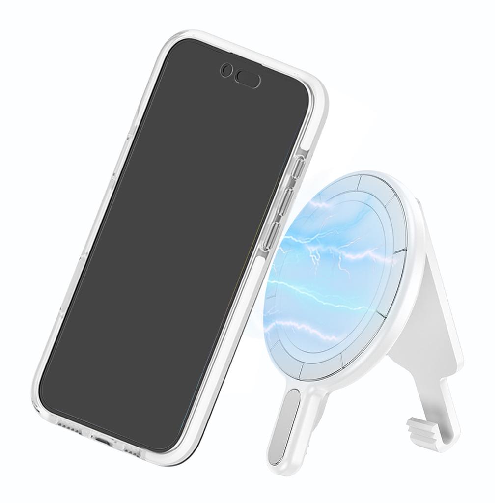 Magnetic Phone Mount Stand Multi-Functional Holder Anti-Drop for Belt Clip/Desktop/Computer Clip