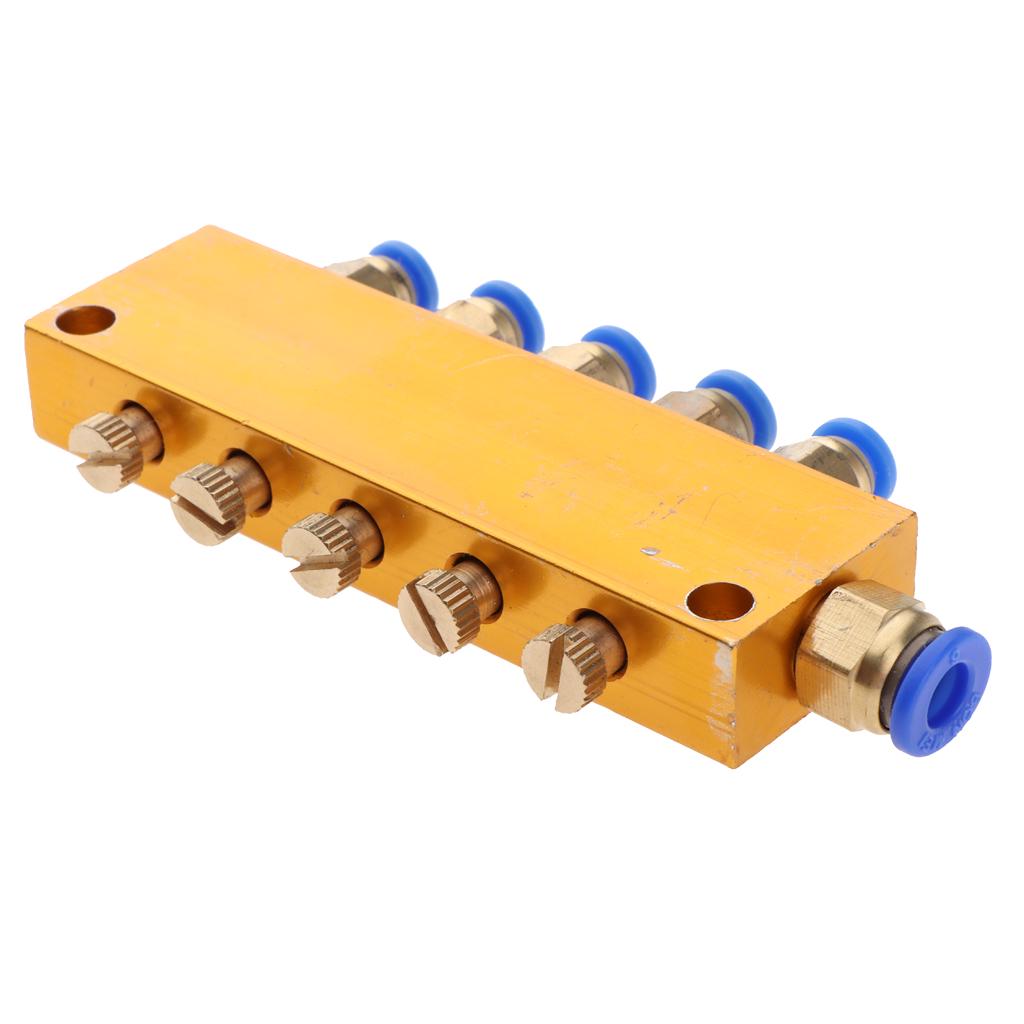 2/3/4/5/6/7/8/10 Way Aluminum Adjust Lube Oil Distributor Value Manifold Block 2/3/4/5/6/7/8/10 Way Aluminum Adjust Lube Oil Distributor Value Manifold Block