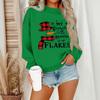 Women's Casual Fashion Round Neck Long Sleeve Christmas Printed Sweatshirt