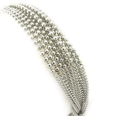 [K5199] - Silver 'Roxane' Steel Bracelet