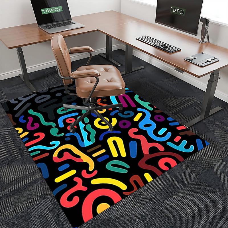 1pc Anime Cartoon Design Office Chair Mat - Festival Gift for Home Decor, Suitable for All Seasons.A046