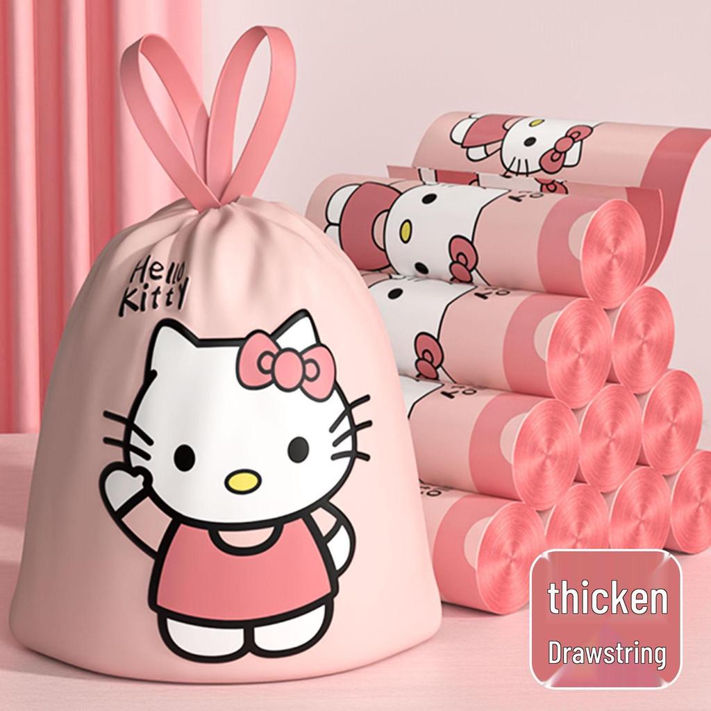 Mugwort Mosquito-Repellent Tear-Free Trash Bag with Drawstring – Extra Thick for Dormitory and Kitchen