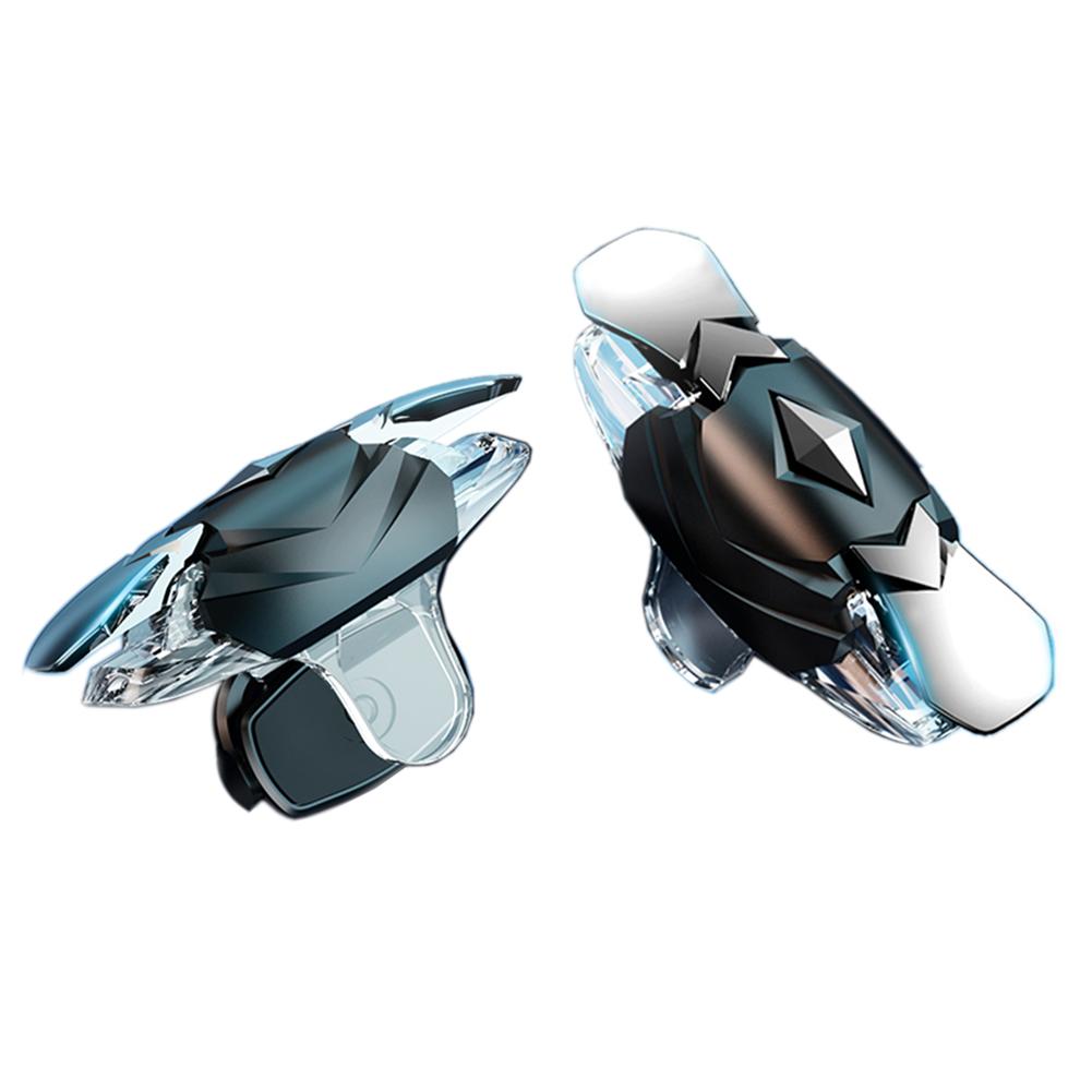 

1 Pair Transparent Mechanical Game Auxiliary Buttons 4-Finger Linkage Auto-Fire Game Controller for Peace Elite Arena Breakout