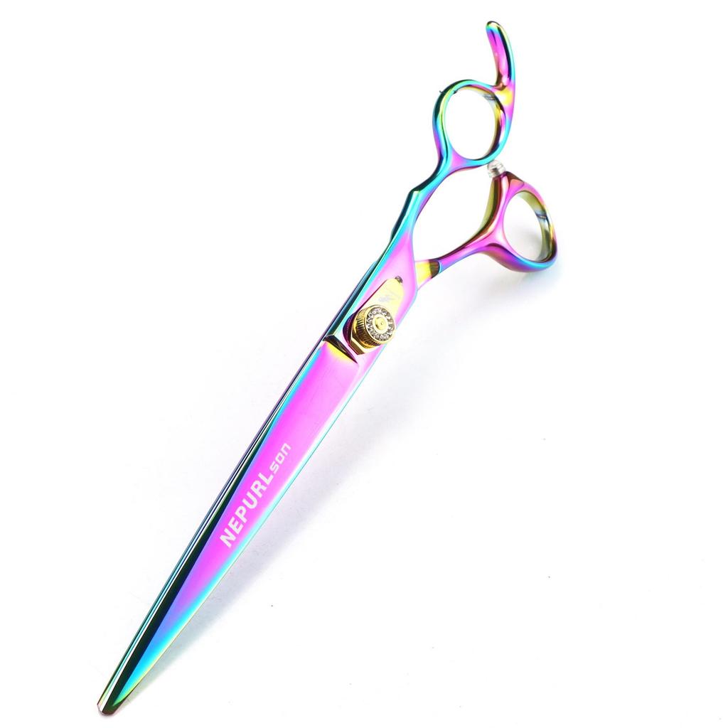 8" Colorful 4-Piece Pet Grooming Scissors & Straight Shears Set