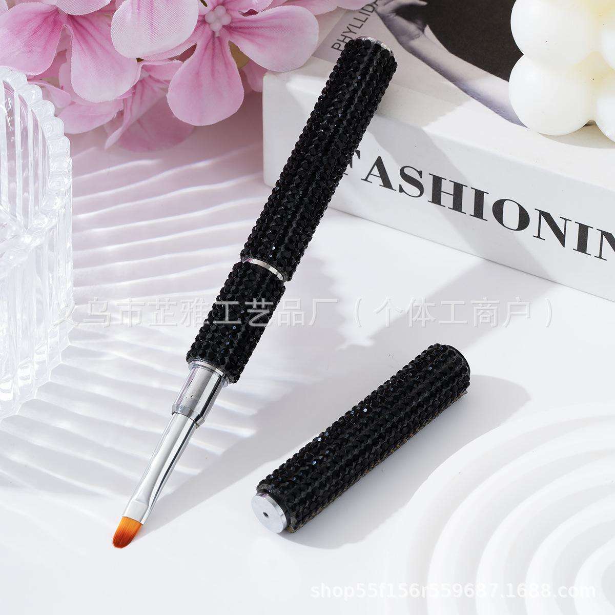 

Nail art full drill double head phototherapy pen phototherapy pen ultra-thin brush-free suction cat s eye nail polish glue special tool чёрный