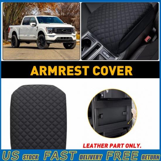 

For - Ford F-150 Cab Center Console Lid Armrest Cover Soft Cushion Pad V
