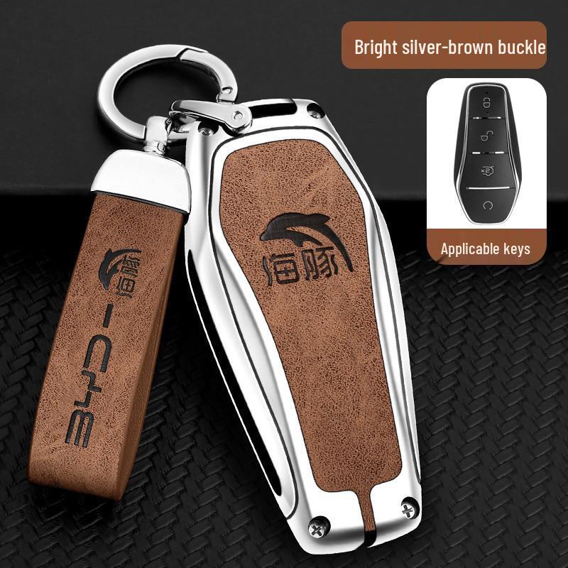 BYD Key Case Metal Shell: Anti-Lost Protection for Song PRO, Han, Tang, Song PLUS, Song MAX, Qin PRO Models.