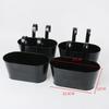 Oval Metal Double Hook Hanging Flower Pot for Railings and Fences